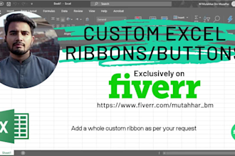 create a custom ribbon with buttons for microsoft excel 365