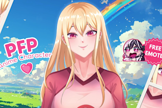 draw anime character art for oc design, pfp, fan art, manga style, portrait