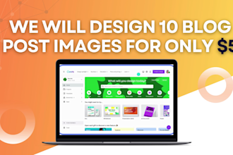 design 10 featured images, blog post images, or website banners