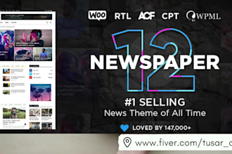 install and customize magazine website by newspaper wordpress theme