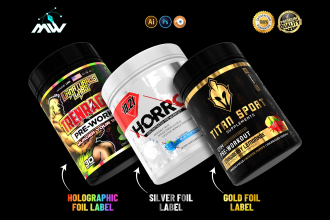 do product label design, bottle label packaging