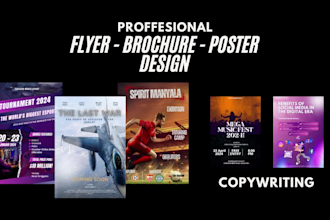 design a unique brochure and flyer with copywriting