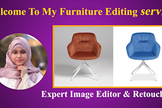 cutout furniture image editing retouching color change product photo edit