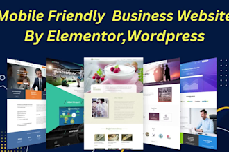 design and develop responsive business  wordpress website by elementor pro