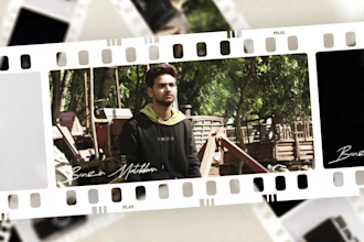 edit cinematic slideshow using photo collage and video montage