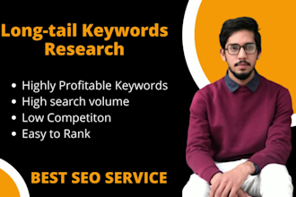 do profitable SEO long tail keywords research and competitor analysis