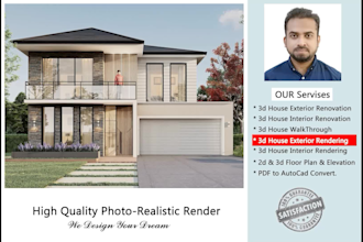 do australian house 3d interior design or exterior facade rendering