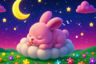 create 2 hours long lullaby baby sleep music videos