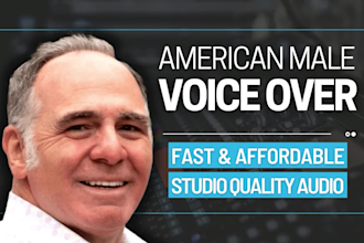 do male voice over american english narration friendly affordable fast cheap