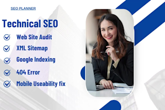 do technical seo or fix google search console error, site audit and index gsc