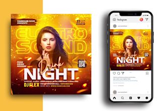 create animated flyer and motion video for party flyer