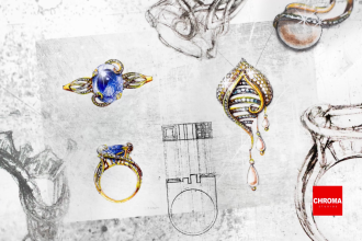 draw jewelry designs, jewelry sketches based on nature objects