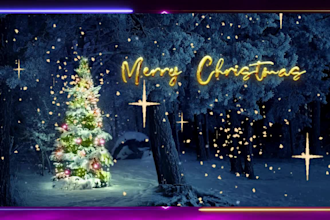 make a stunning merry christmas greeting video for you