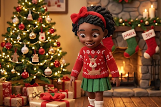 create 3d ai christmas video greetings and message christmas and winter video