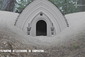 do realistic matte painting, set extension, cleanup a video