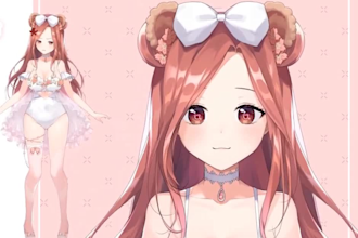 design vtuber model, 2d vtuber rigging, live2d model, live2d vtuber model