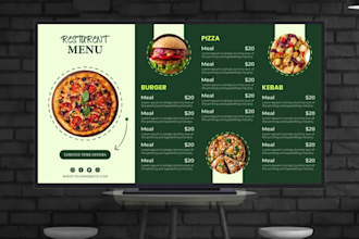 design modern bar cafe pubs restaurant menu and digital menu