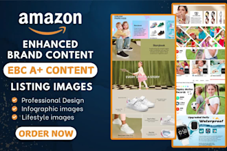 create premium product listing images, amazon a plus content, amazon ebc design