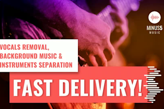 remove vocals and separate background music super fast