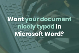 write design and format ms word document for you