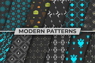 design unique textile pattern and repeat pattern design