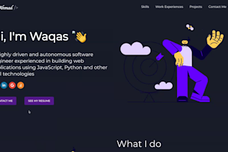 build a portfolio website, portfolio, and web app
