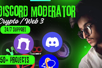 be your discord moderator and your discord community manager