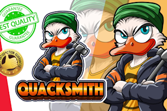 create cartoon character, mascot logo, gaming illustration