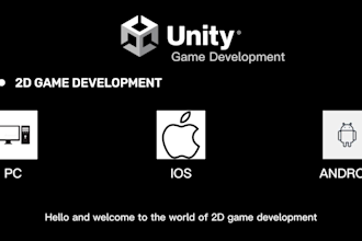 develop a 2d game in unity 2d for android, ios and pc