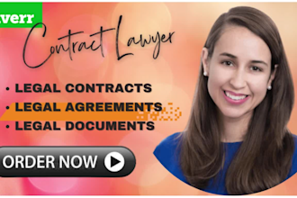 be a lawyer to write, review legal contract, terms and conditions, agreement