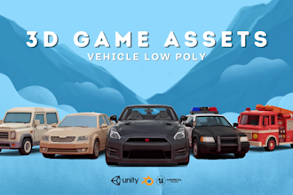 create a low poly game ready vehicle for unity and unreal