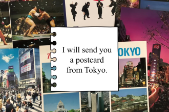 send you a postcard from tokyo, japan