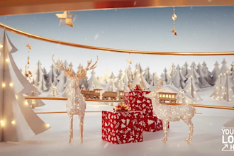 make a glittering happy new year video with your logo