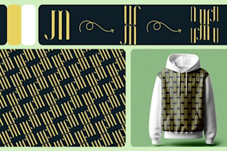 design seamless monogram pattern or geometric pattern for your brand