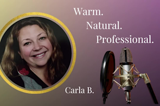 record a professional american female voiceover