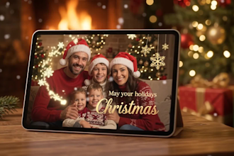 create christmas greeting video, ai 3d christmas animation holiday ecard gifts
