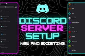 setup a professional custom anime and gaming discord server
