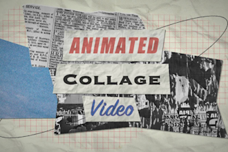 create a collage animated video ad or explainer