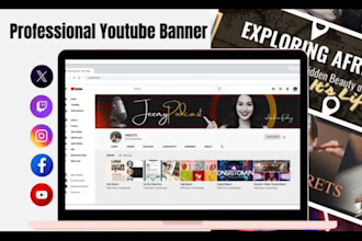 design professional youtube banner for you