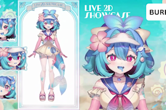 draw and rig male and female 2d vtuber model live2d vtuber model 2d vtuber rigin