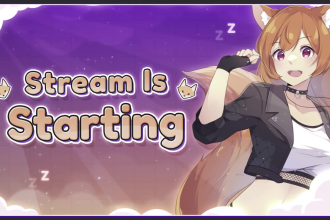 design anime vtuber stream overlay loading screens