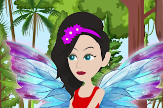 create 2d animated cartoon stories for kids youtube channel in english hindi