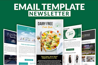 design urgent editable responsive HTML email template newsletter within 12 hrs