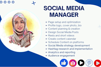 be your expert social media manager and content creator for instagram marketing