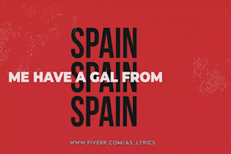 create pro stunning animated lyric video in 24 hr