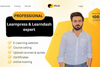 develop e learning lms course website using learndash learnpress