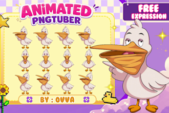 design png tuber character model for streaming
