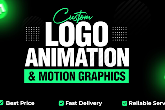 create custom animated logo and motion graphics video fast