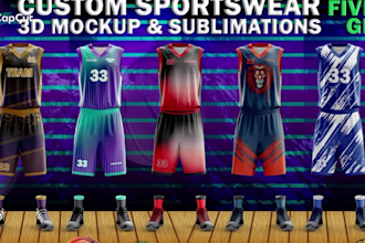 design custom sublimation sportswear and soccer jersey or 3d sports uniforms