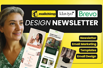 design custom klaviyo brevo mailchimp email marketing template newsletter